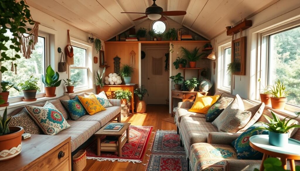 Bohemian Decor in Tiny House